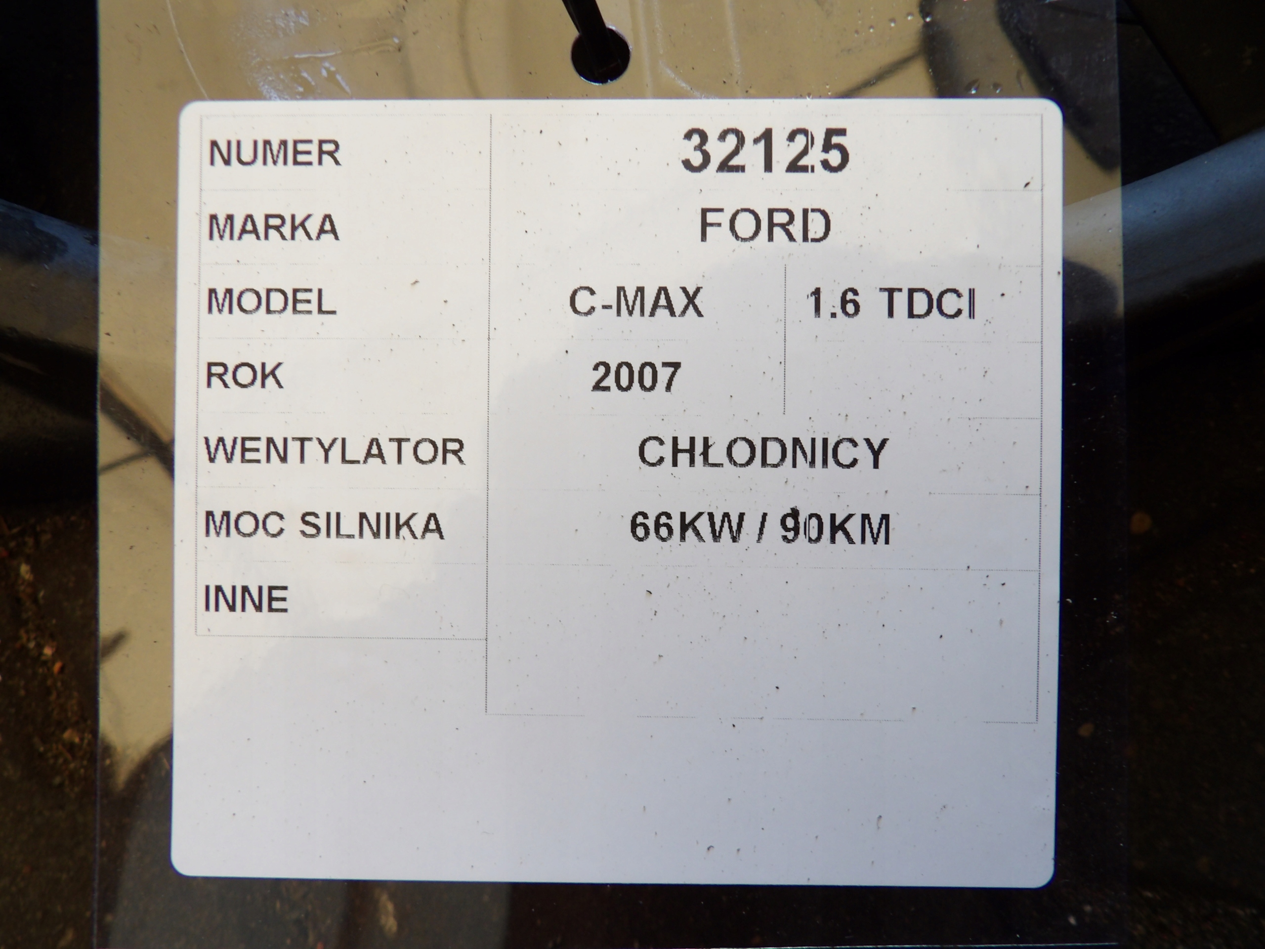 Ford C-Max radiator fan 1137328366