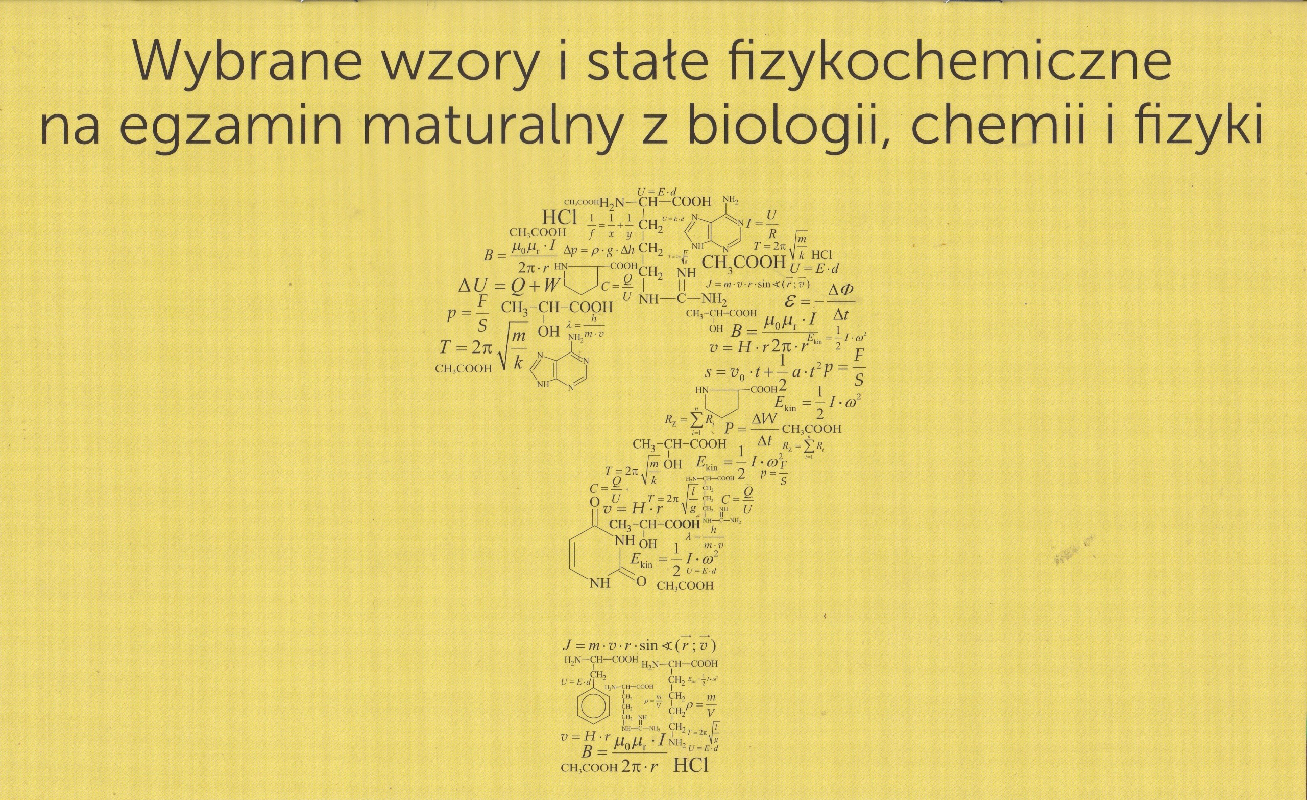WYBRANE WZORY I STA-BIOLOGIA,CHEMIA, FIZYKA-MATURA