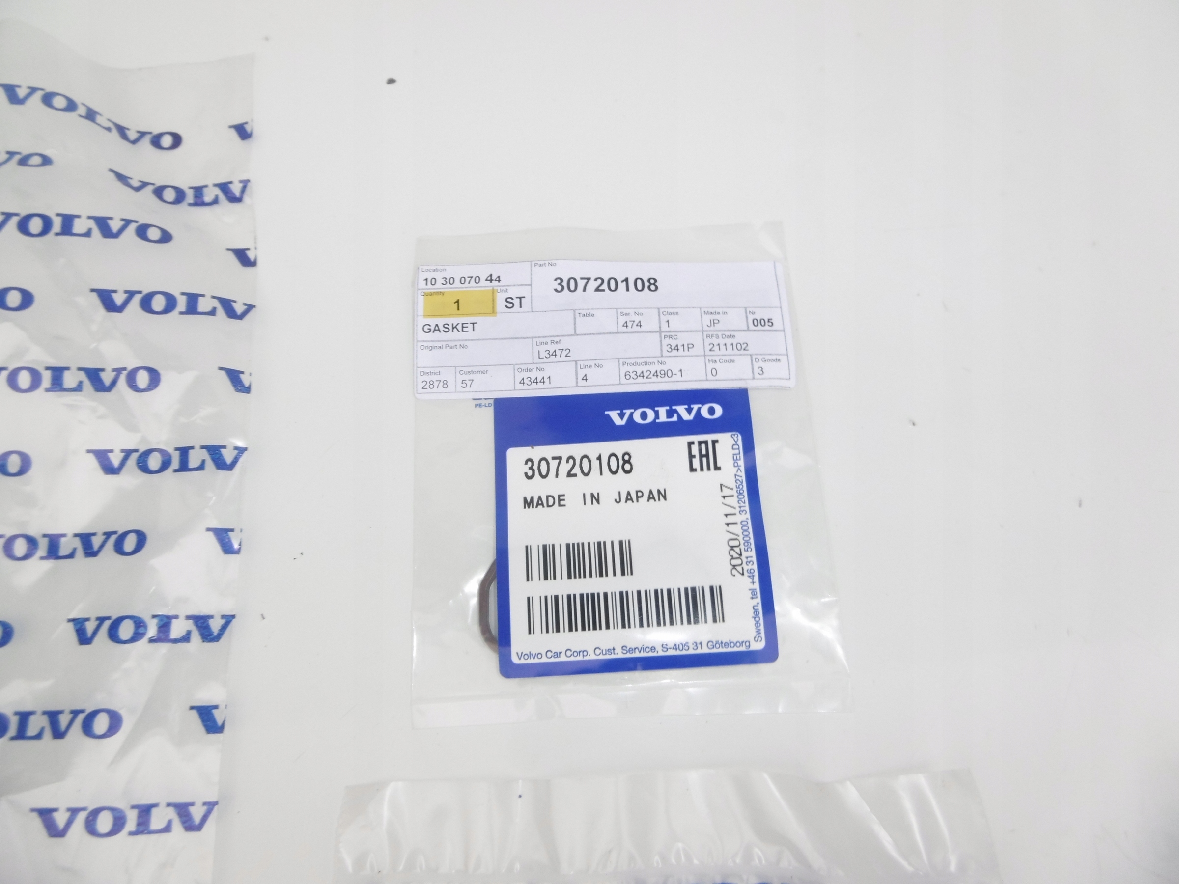 USZCZELKI ROZRZĄDU B8444S VOLVO XC90 S80 4.4 V8 Producent części Volvo OE