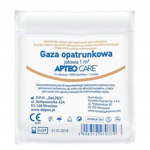 

Gaza Opatrunkowa Jałowa 17-NITKOWA 1 m2 Apteo