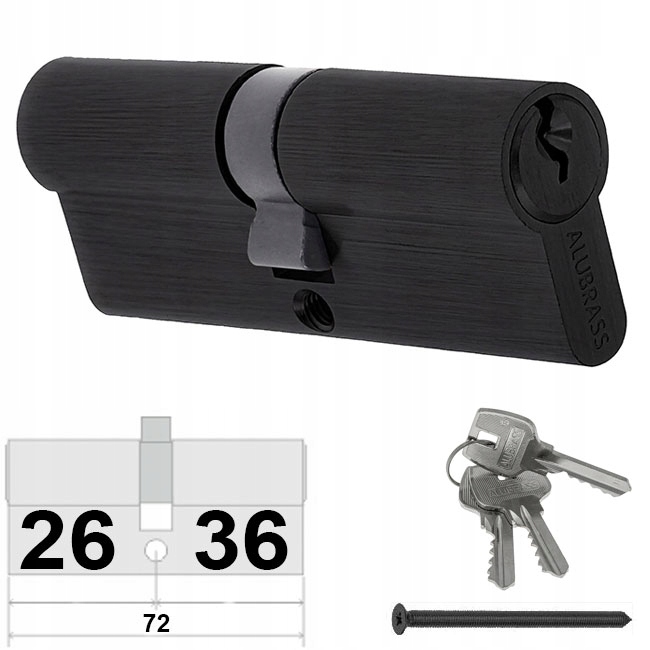 

Wkładka Czarna 26/36 Alubrass