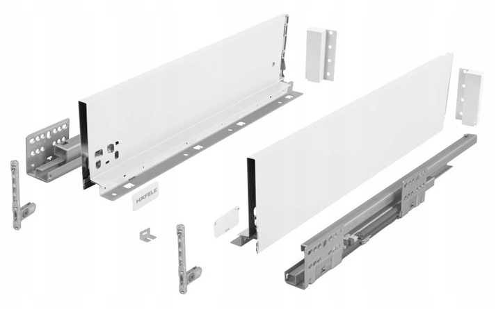 Szuflada Biała Hafele Matrix Slim 2.0 L-500mm H-135mm 35kg 514.13.825