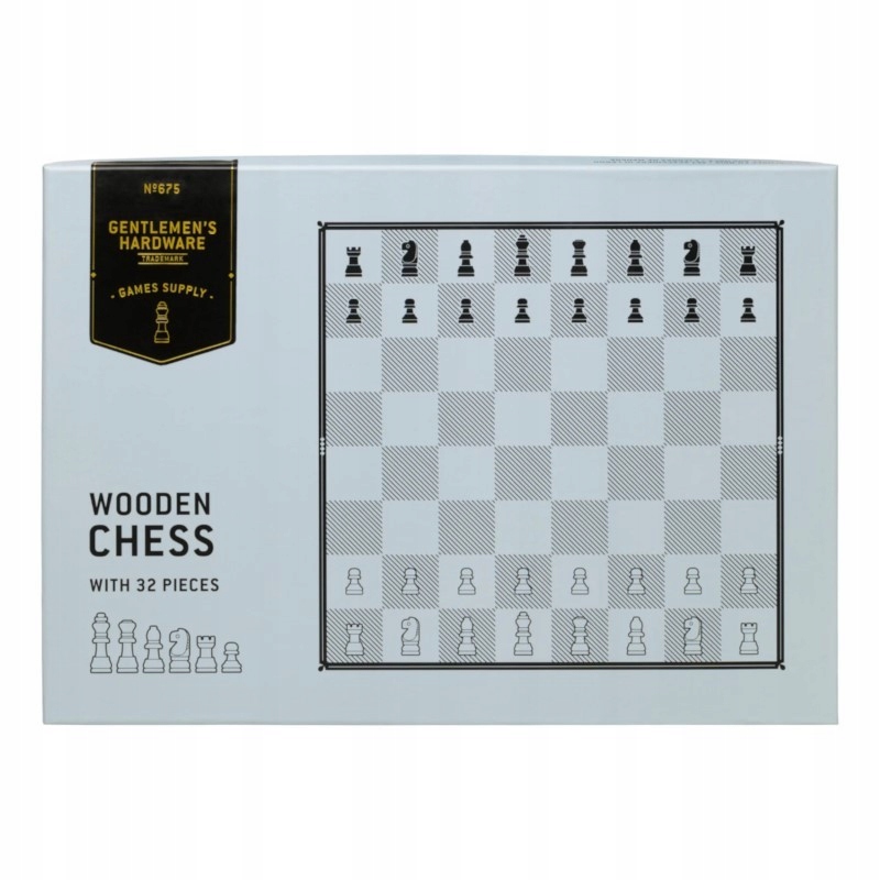 Gentlemen's Hardware Szachy drewniane"Wooden chess"