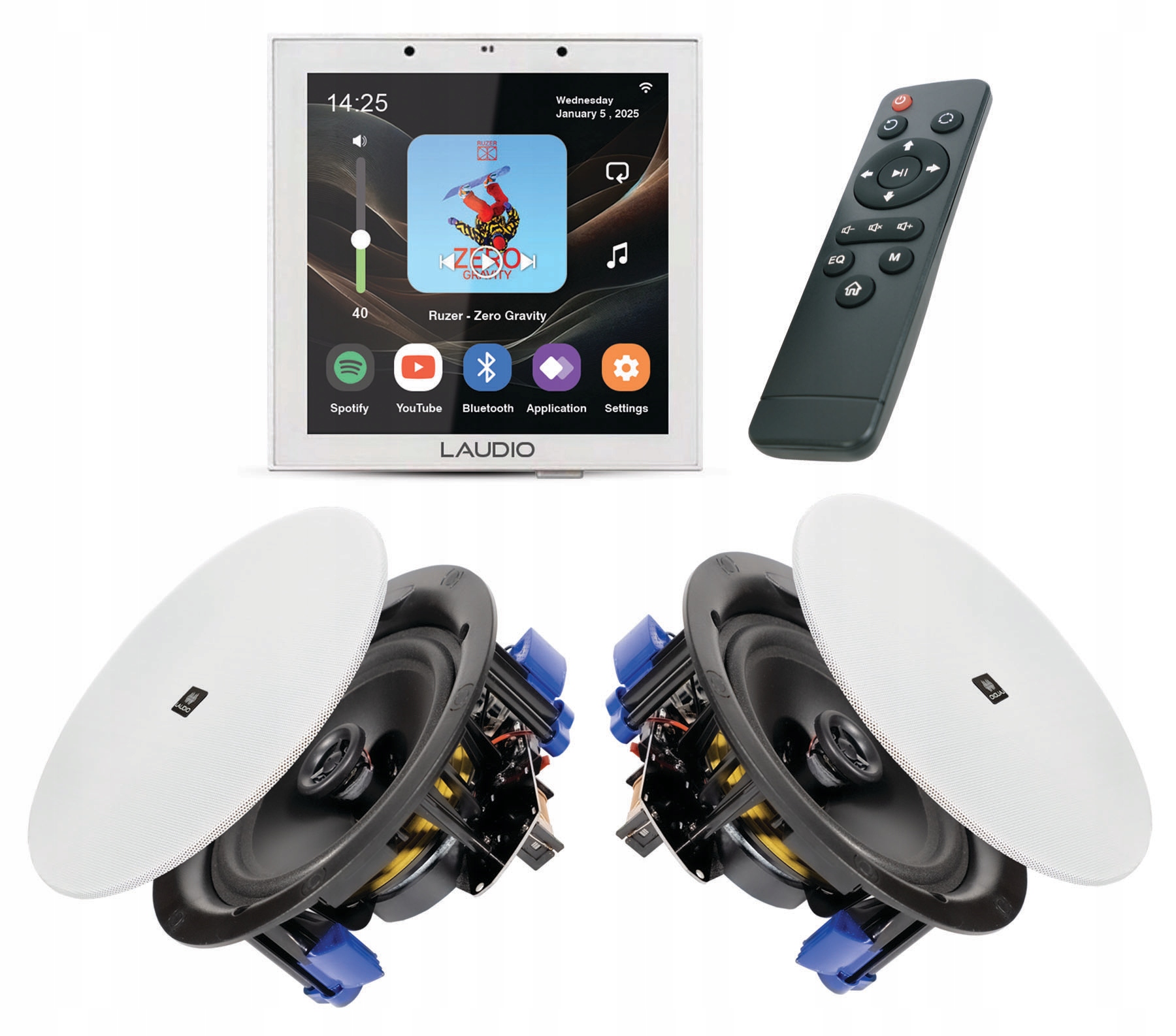 Laudio W40WIFI Internetové Podomietkové Rádio S Bt Usb Reproduktory 2X 50 W