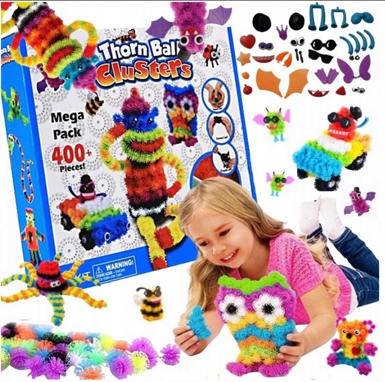 RZEPY CZEPY KLOCKI KULKI KOLOROWE KREATYWNE 400 EL