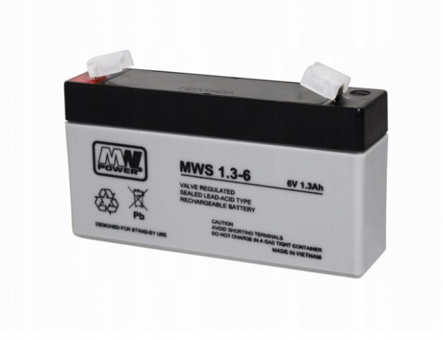 Akumulator Mw Power MWS1.3-6 6V 1.3AH Agm