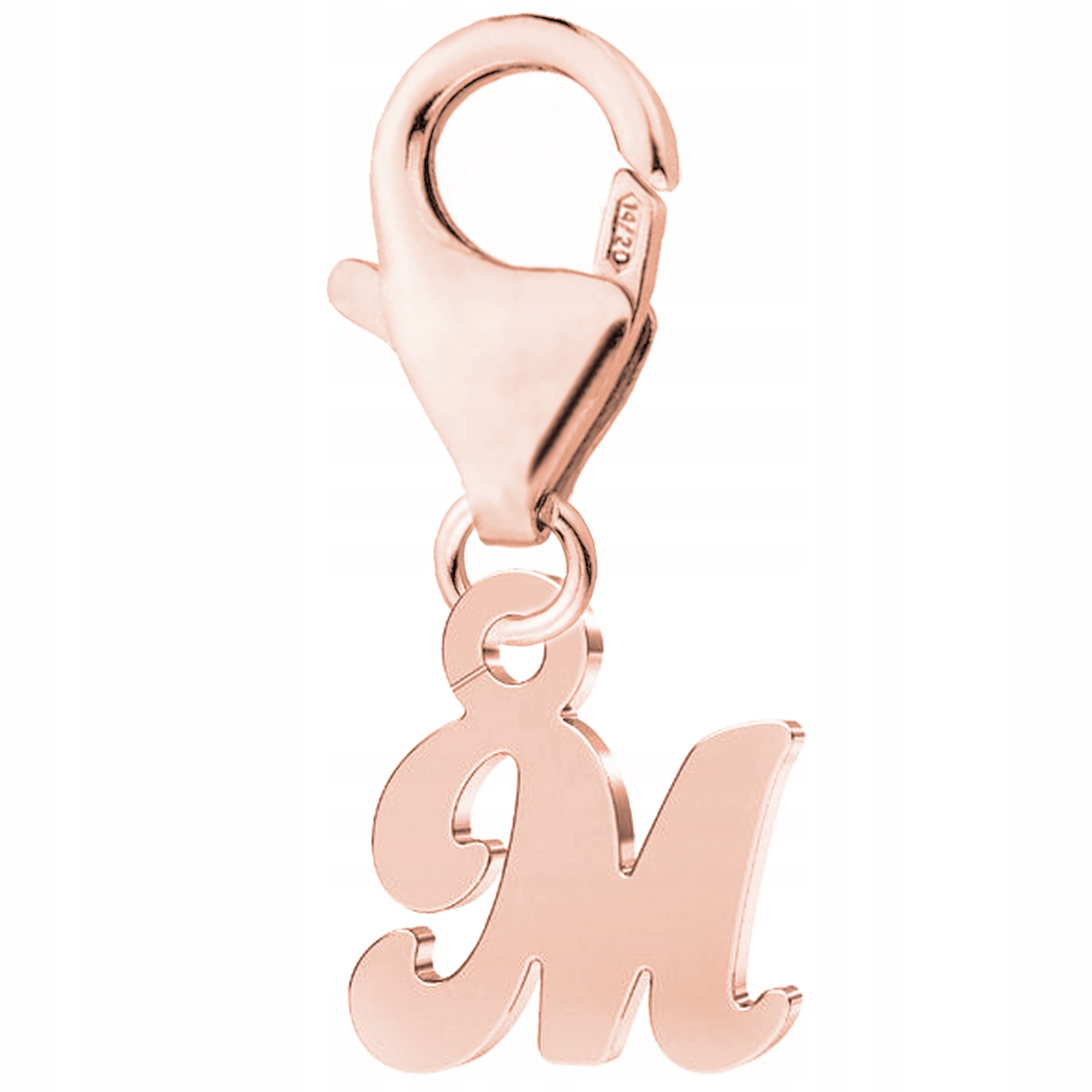 Pozlacený přívěsek s iniciálou písmenkem Symbol Písmeno Iniciál M Stříbro 925