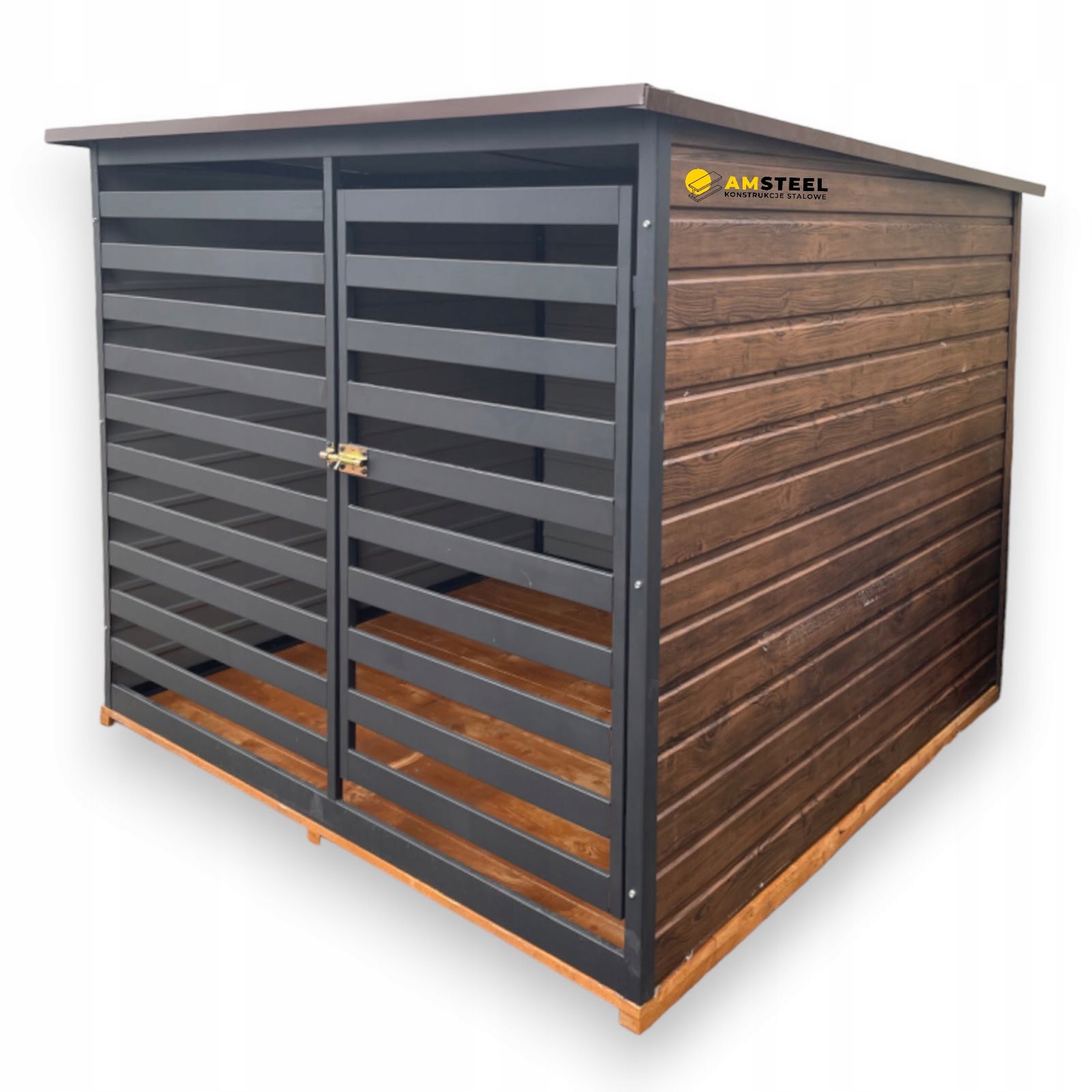 Levně Kotec box pro psa 2x2 m dřevěná, hnědá, bezpečná, pevná konstrukce