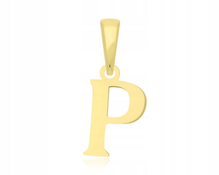 Zlaté písmenko P Hladký přívěsek 585 Dámský Přívěsek na Řetízek