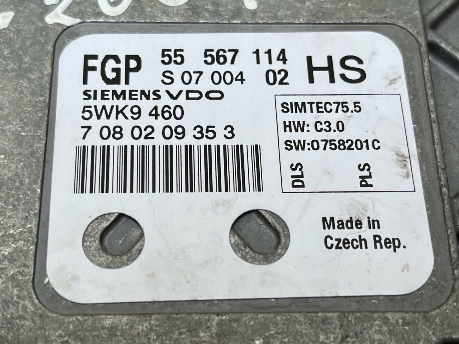 Montaggio startowy Opel Astra GTC H facelift 2007 55567114