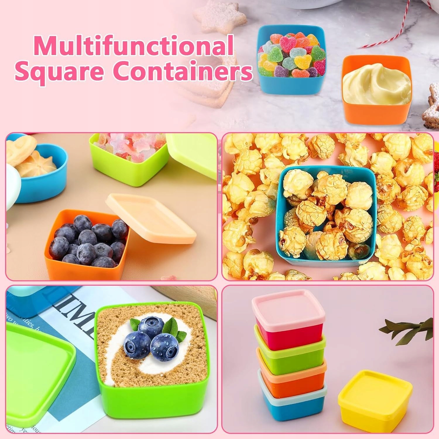 POJEMNIKI NA SOSY PRZEKĄSKI PRZYPRAWY PUDEŁKA NA ŻYWNOŚĆ 75 ml KPL. 5 szt. Pojemność 0.075 l