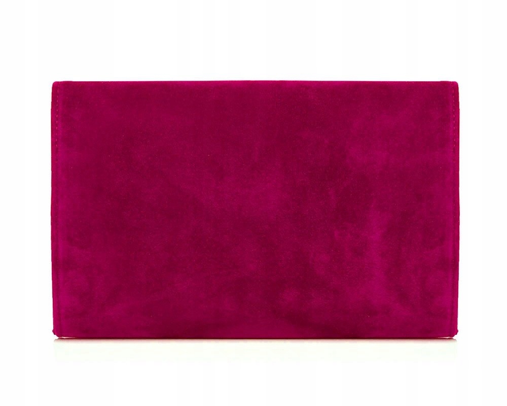 FUKSJA KOPERTÓWKA TOREBKA WIZYTOWA SOLOME M10 ZAMSZ Kolor różowy
