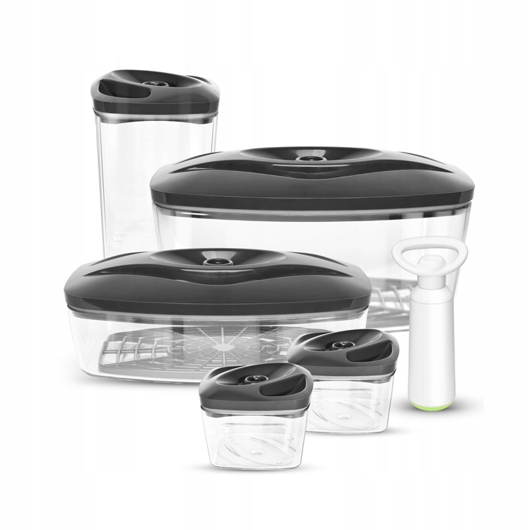 

Pojemniki próżniowe Dafi zestaw Set 5 grafit