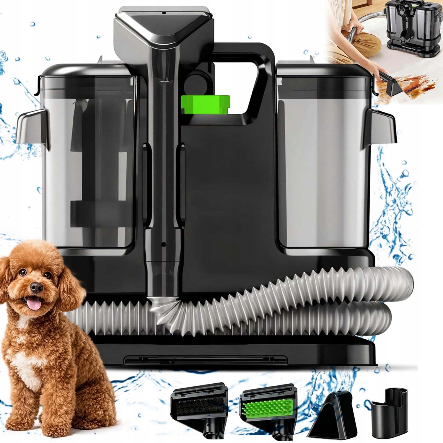 Vysavač Na Čalounění Koberců 450W Velký Set Na Matraci Pohovky