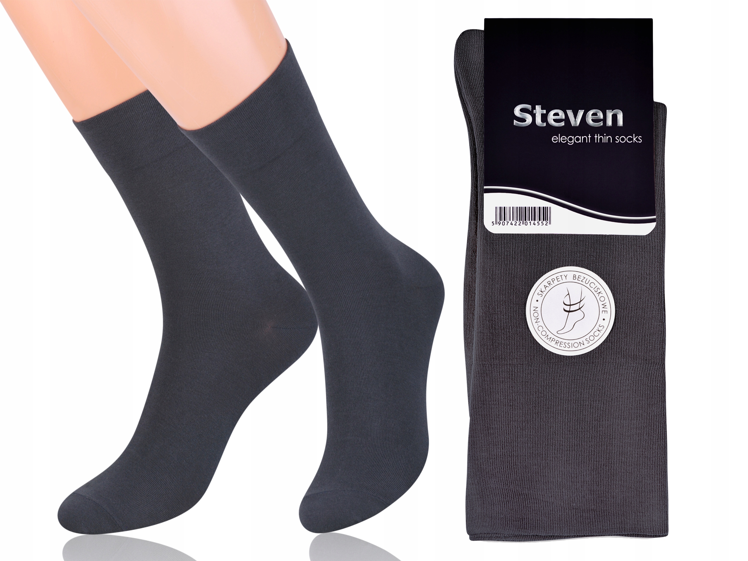 

Steven 107 Skarpety Bezucisk. Elegant Grafit 45-47