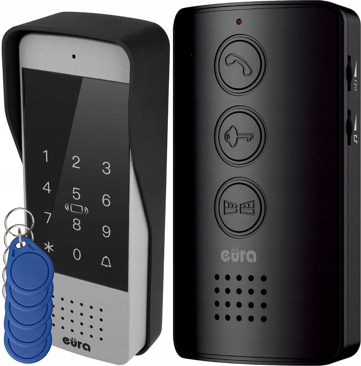 Eura ADP-34A3 Domofon Jednorodzinny Z Szyfratorem furtka brama 5 Breloków