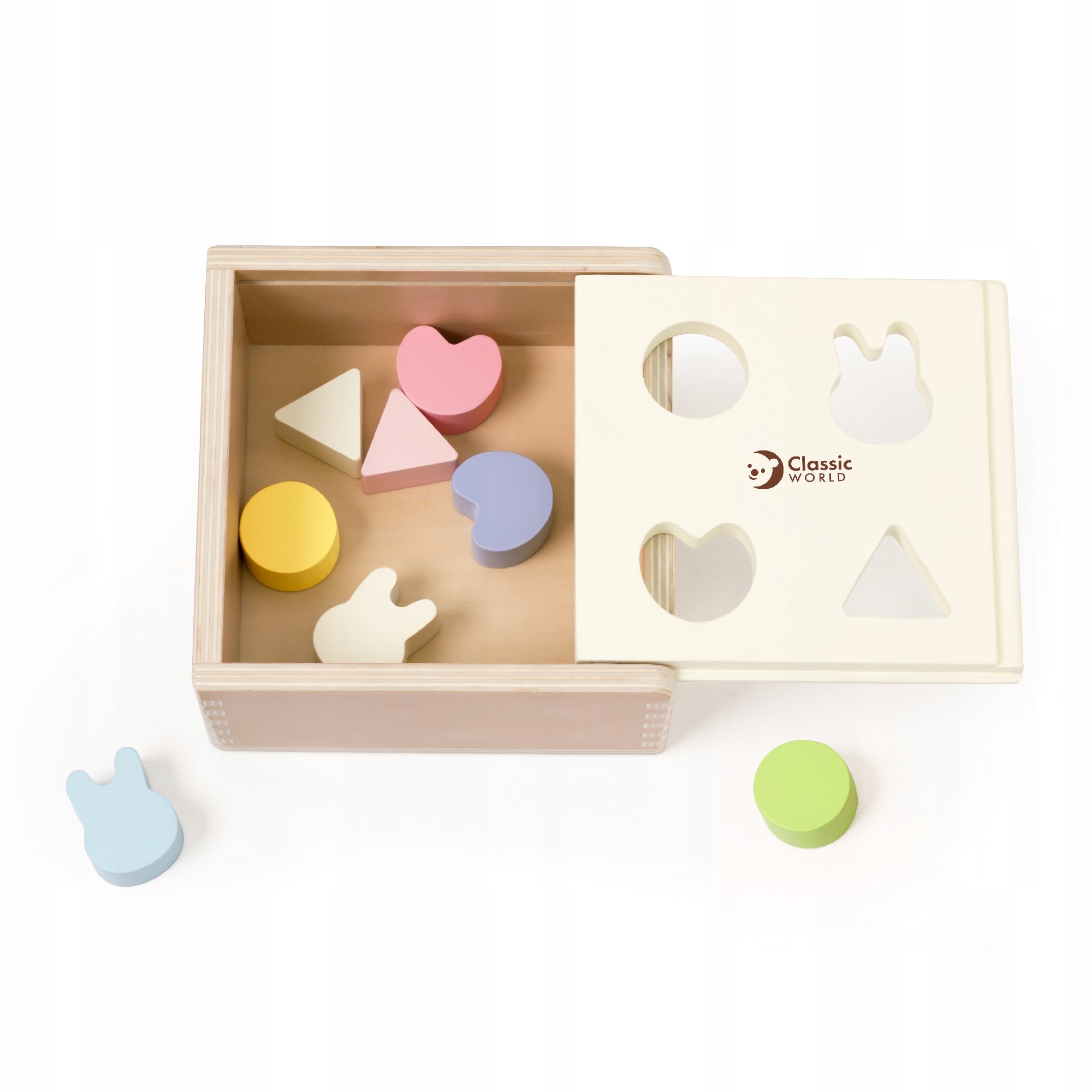 BOX EDUKACYJNY MONTESSORI SORTER DREWNIANY KLOCKI UKŁADANKA CLASSIC WORLD Marka Classic World