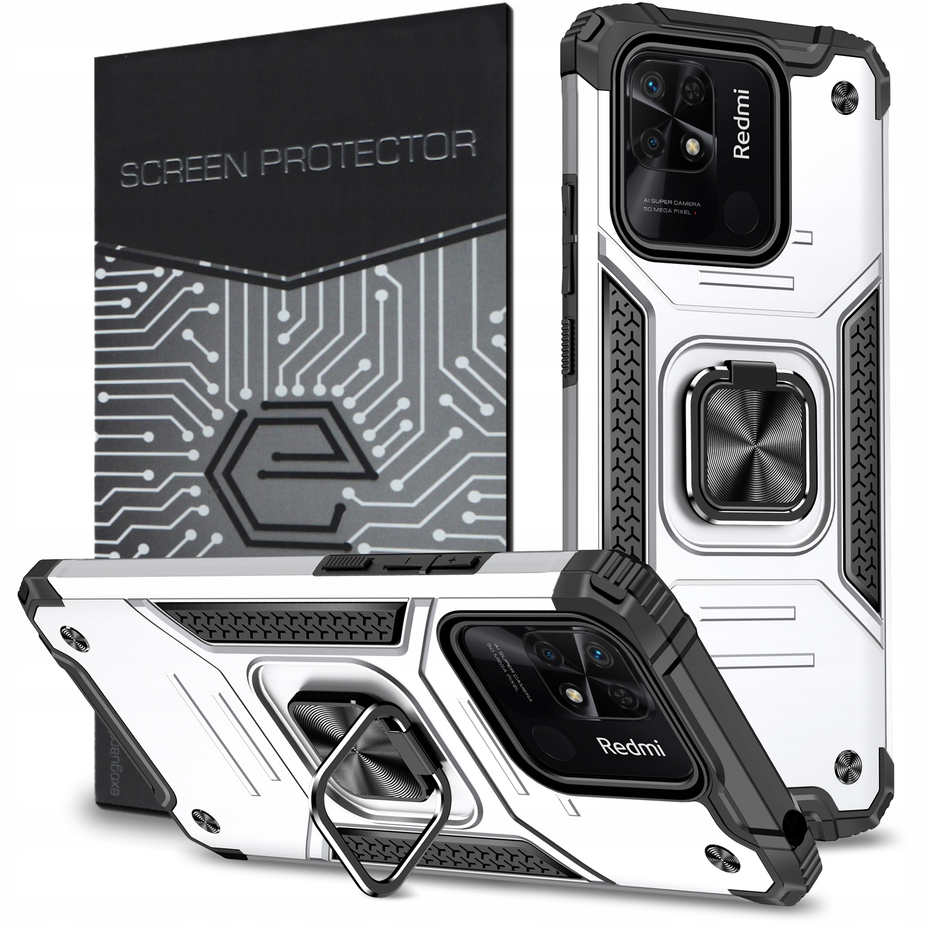 

Etui Pancerne Obudowa+szkło do Xiaomi Redmi 10C