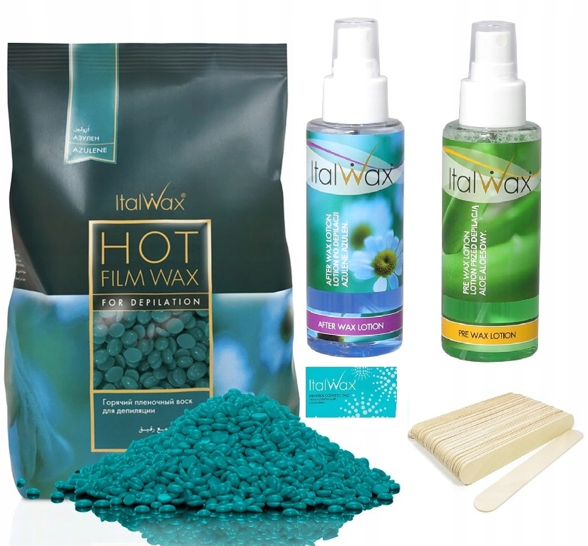 

Italwax Zestaw do depilacji Wosk Twardy Azulen 500