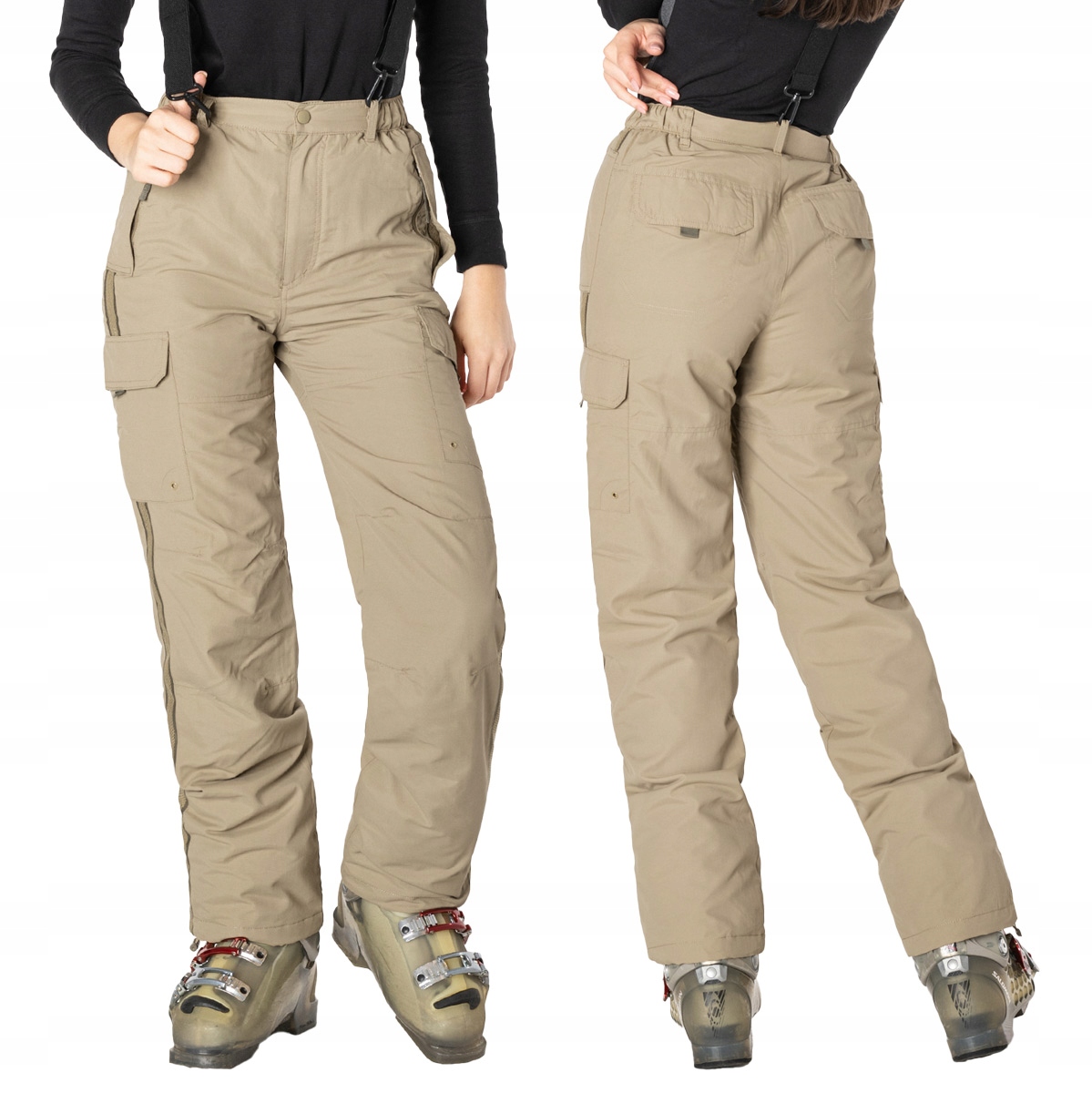 Ciepłe Sportowe Spodnie Narciarskie Damskie na Narty Snowboard 1132-01 XL