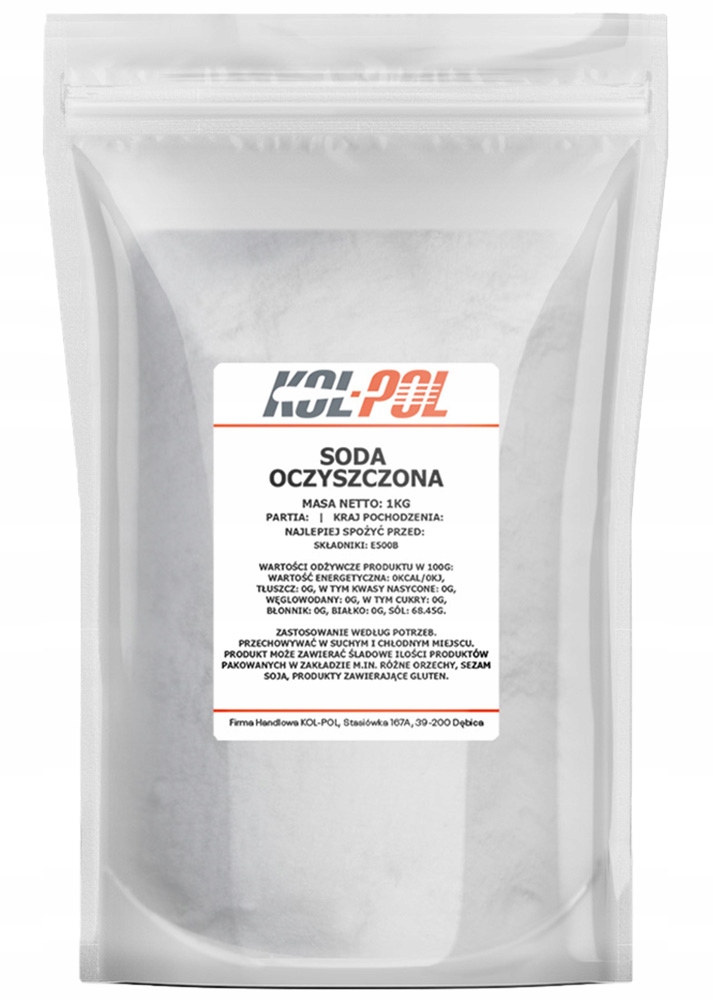 SODA OCZYSZCZONA 1kg Spożywcza wodorowęglan sodu EAN (GTIN) 5904041065057