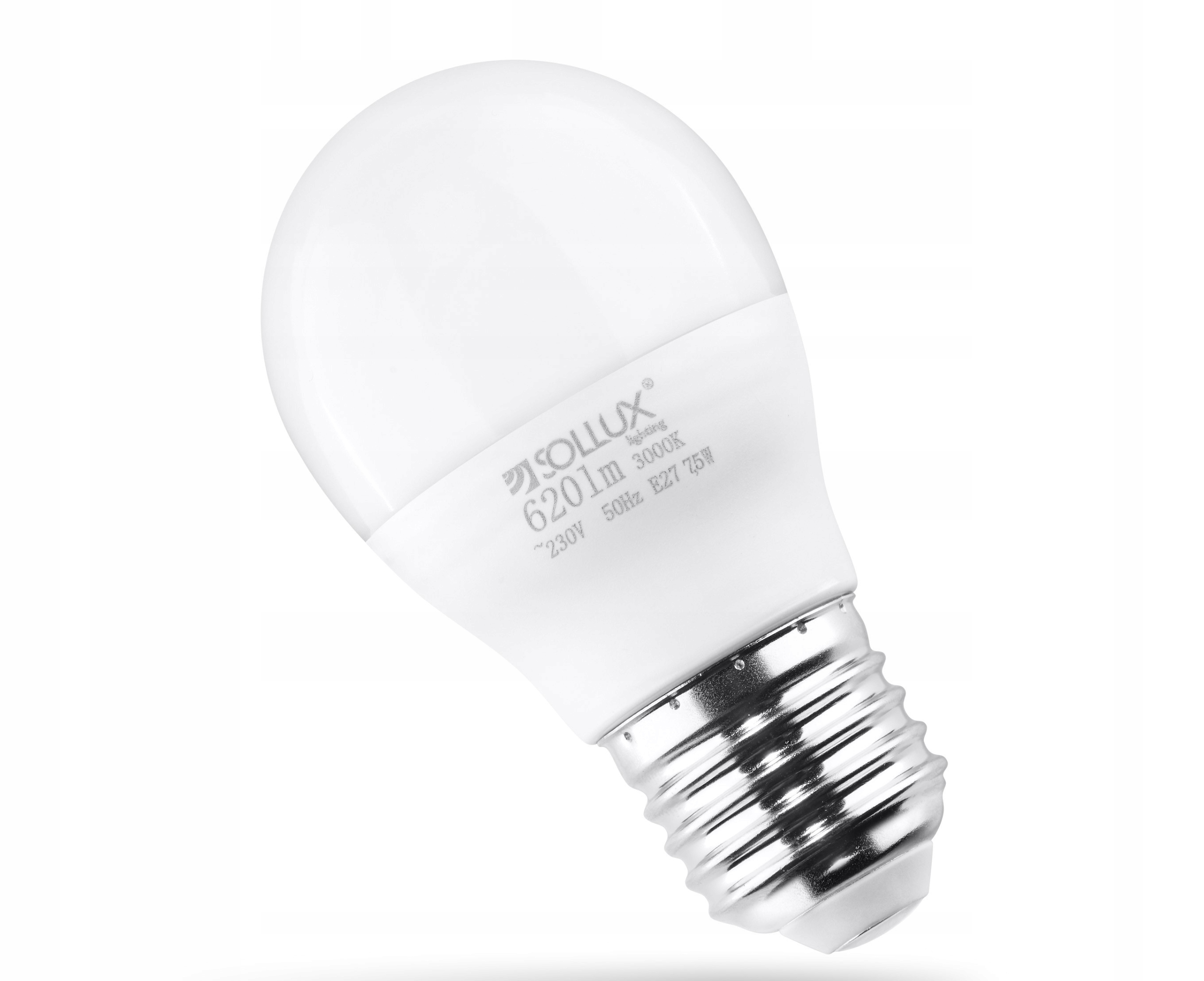 

Sollux Żarówka Led kulka E27 3000K Ciepła 8W 620lm