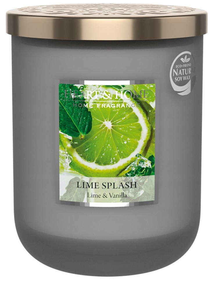 Velká Svíčka Heart & Home Lime Splash Lime & Vanilla Sójová Svíčka