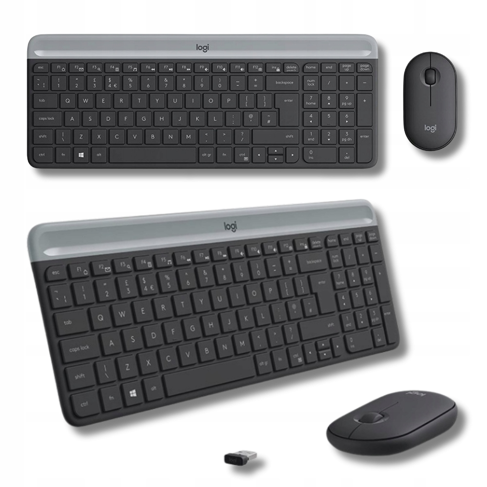 Set Bezdrôtová Klávesnica a myš pre prácu v počítačovej kancelárii Logitech