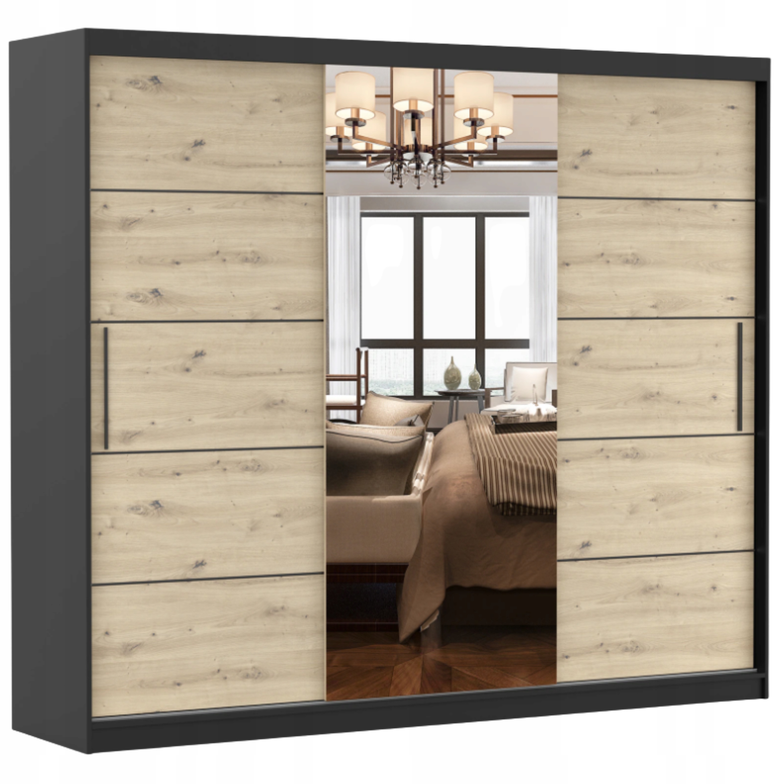 Skříň Alba I 250x61 Černá/artisan+zrcadlo police Výrobce