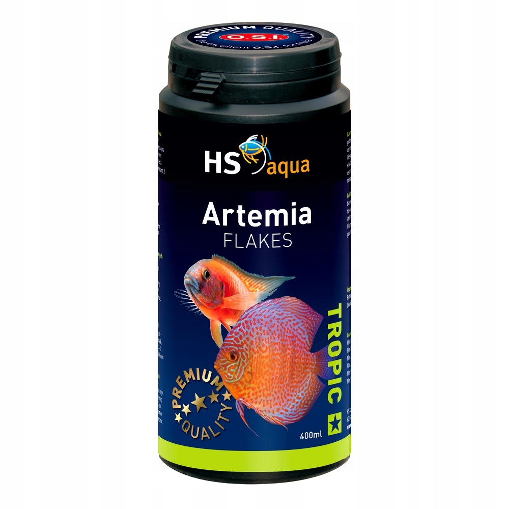 Krmivo Pro Masožravé Akvarijní Ryby Artemia Vločky Barva 400ML Hs Aqua
