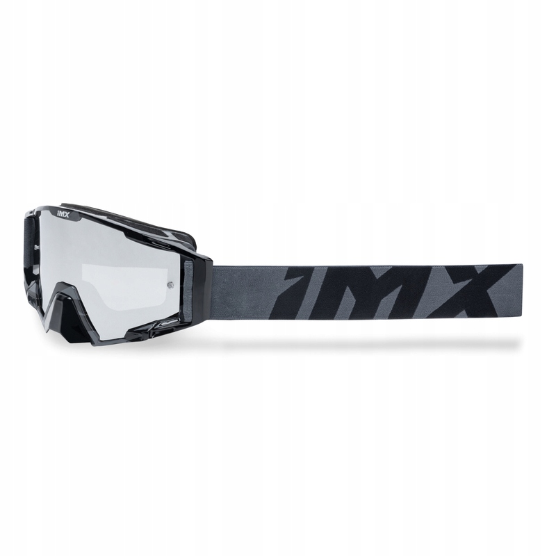 GOGLE IMX SAND GRAPHIC BLACK GLOSS/GREY - SZYBA SILVER IRIDIUM + CLEAR