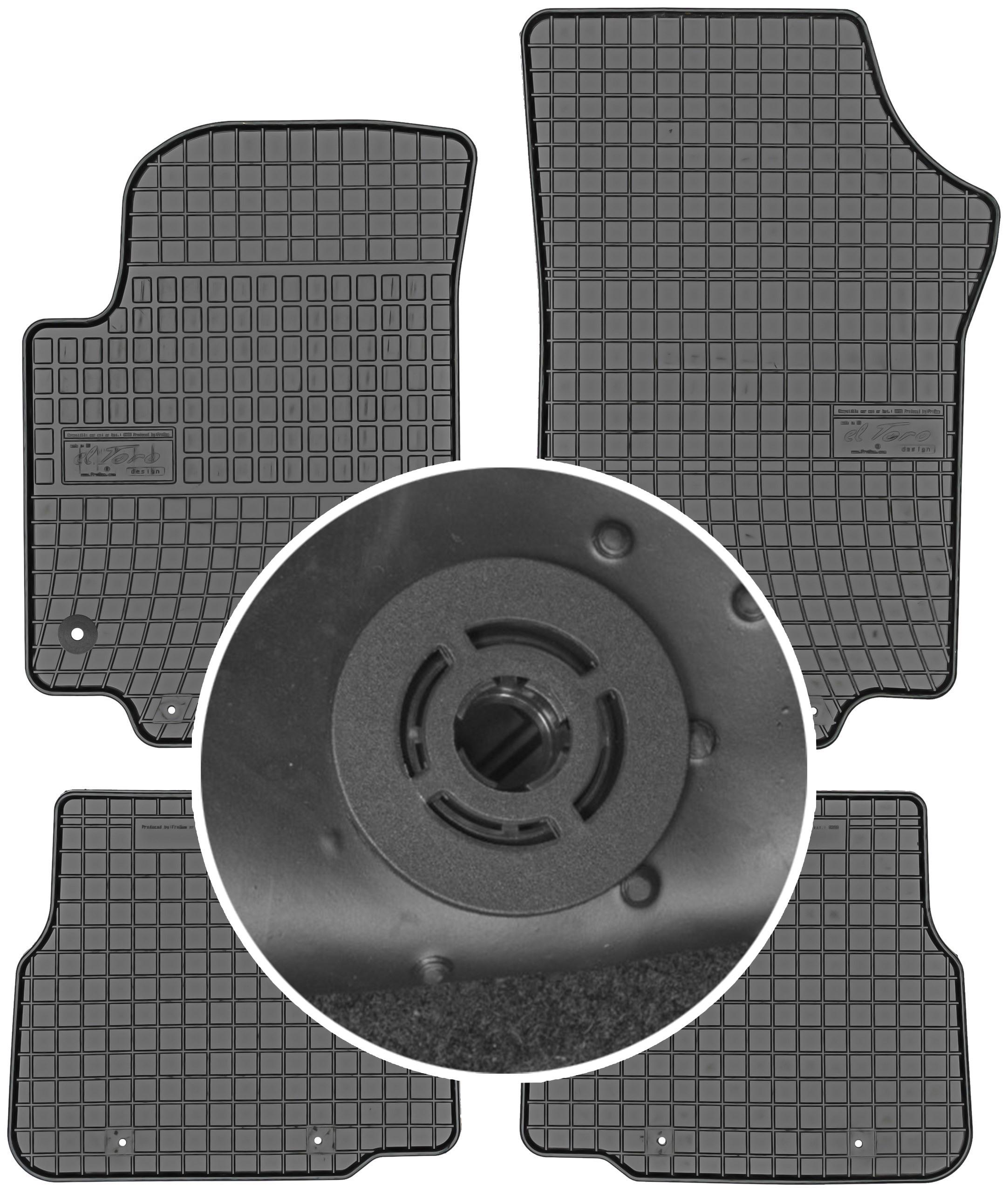 Килимки Ньюстайлінг резинові 0399 4 el.