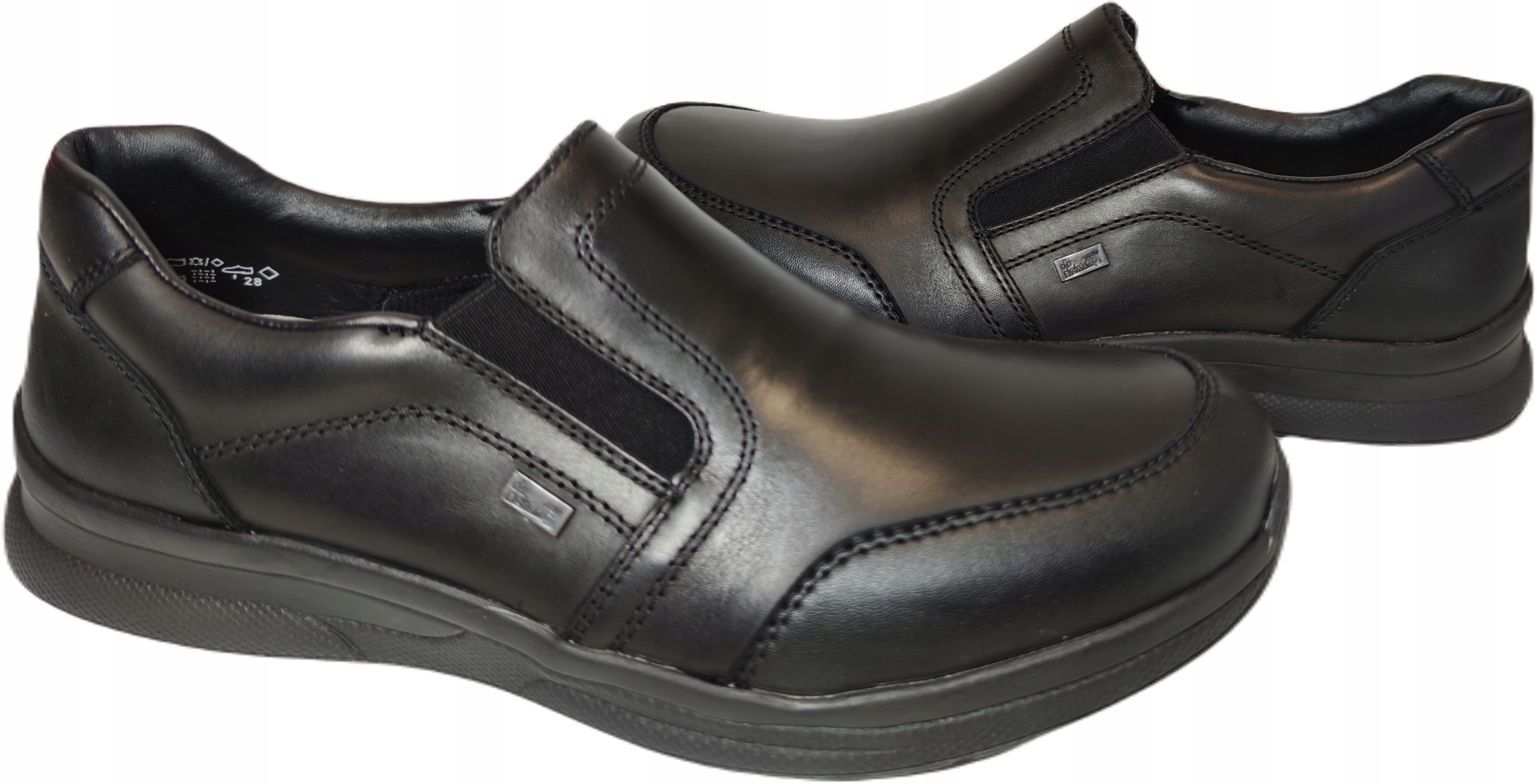 Nazouvací polobotky kožené Rieker 14850 černé tex r40