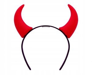 Opaska Rogi diabełka czerwone