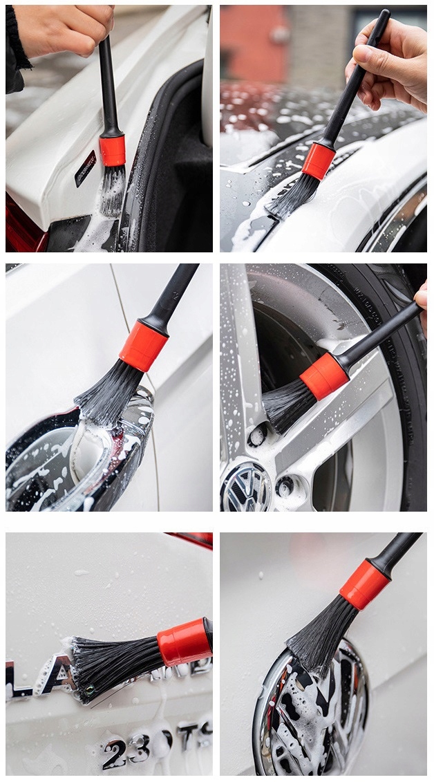 ZESTAW SZCZOTEK PĘDZLI DO DETAILINGU MYCIA SAMOCHODU AUTA DETAILING 5szt EAN (GTIN) 5907713395230