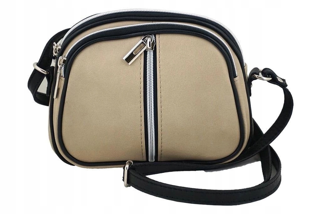 Kabelka Přes Rameno dámská kožená italská béžová