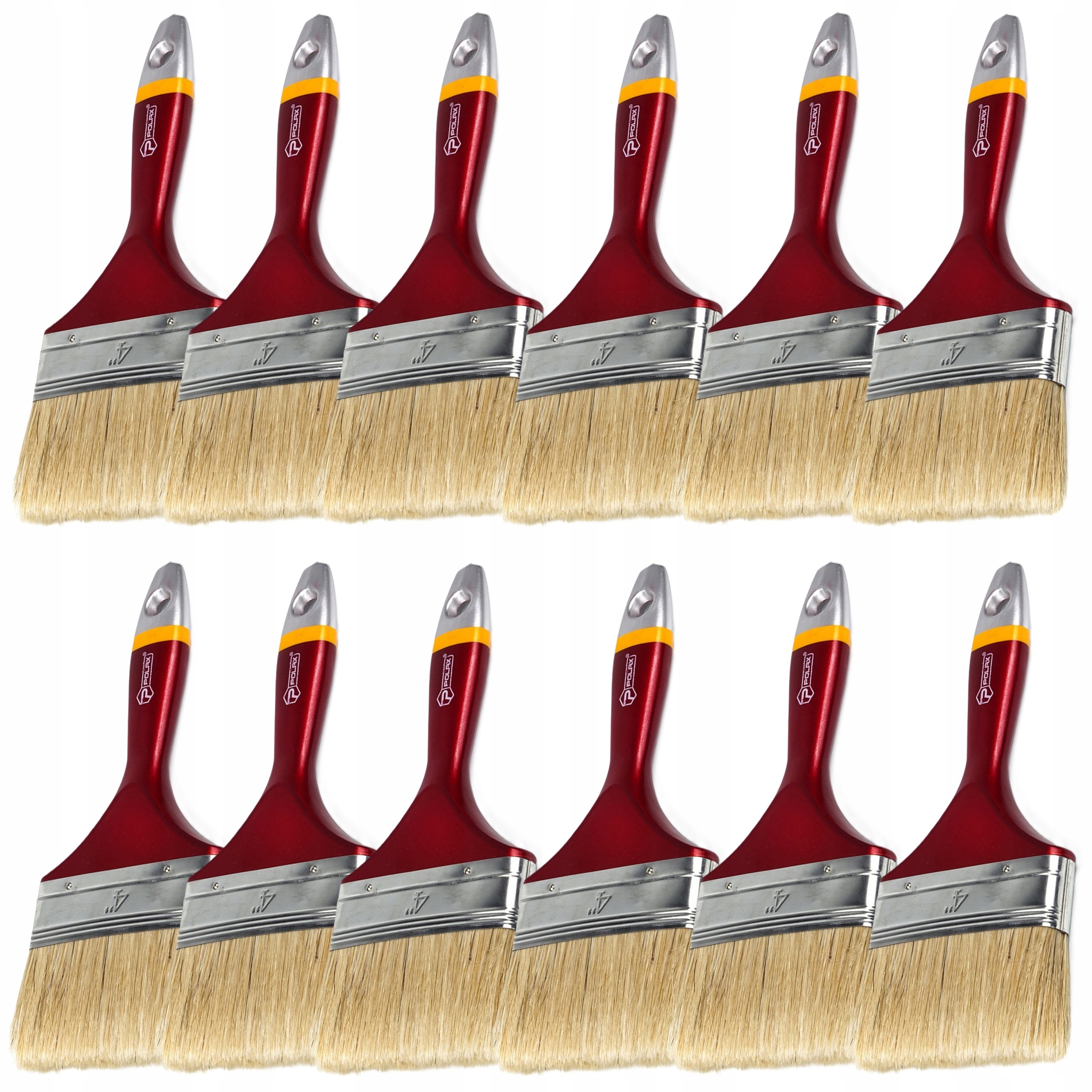 12 x Plochý Štětec Na Akrylové Olejové Lepicí Barvy Euro 100 mm