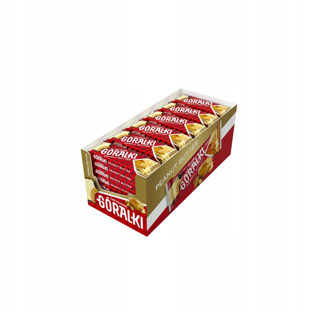 Levně 36 x 45 g Góralki vafle s náplní Peanut tyčinka Karton