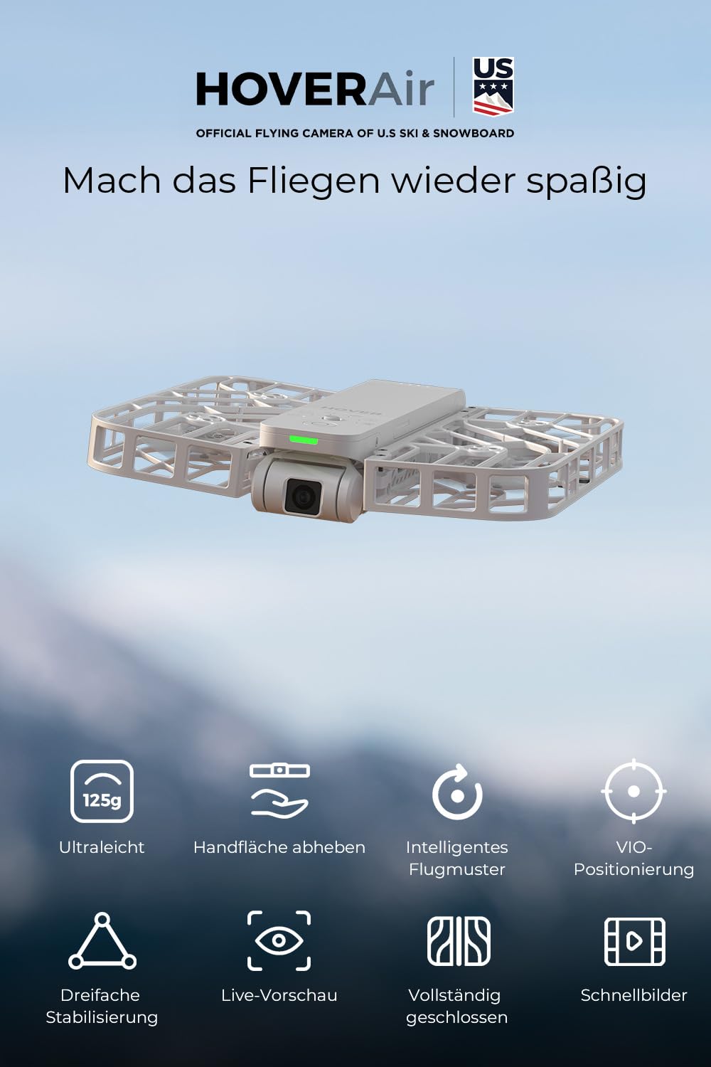 HOVERAIR X1 Mini Dron z Kamerą HDR i Sterowaniem Gestami — miniatura 2