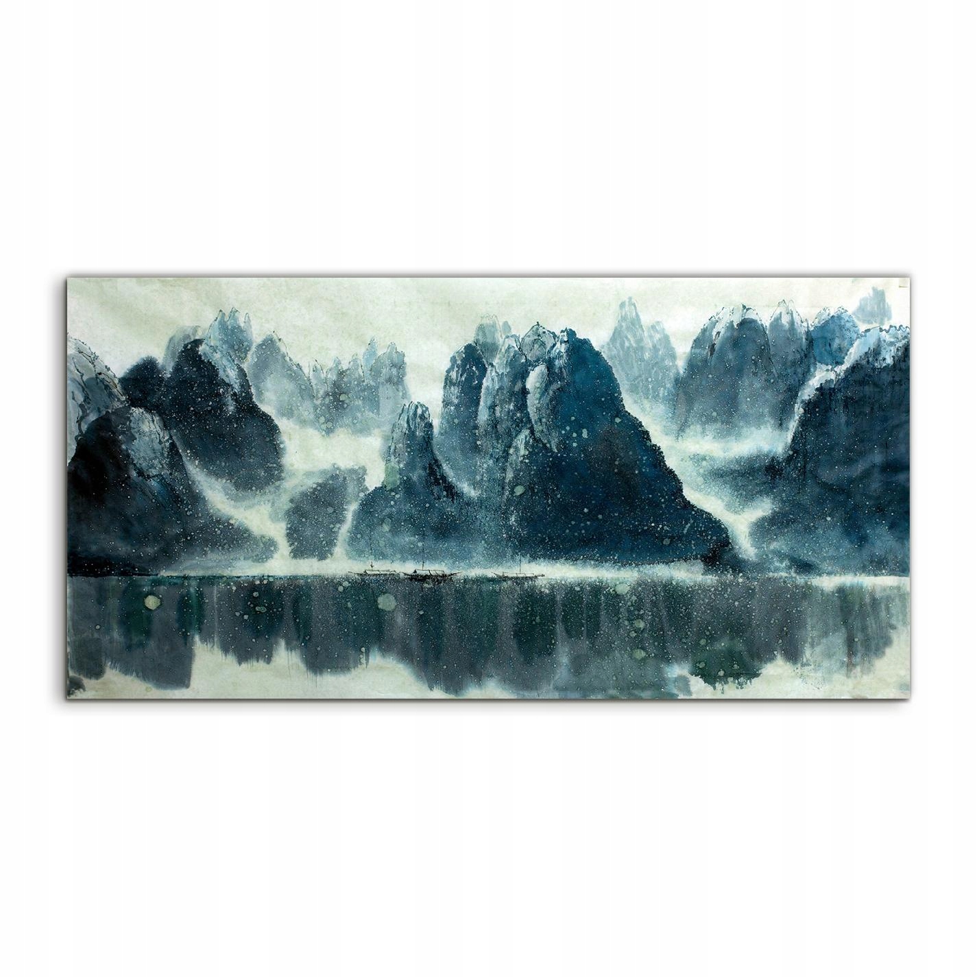 

Fotoobraz 120x60 na ścianę Chiny Góry Jezioro Łódź