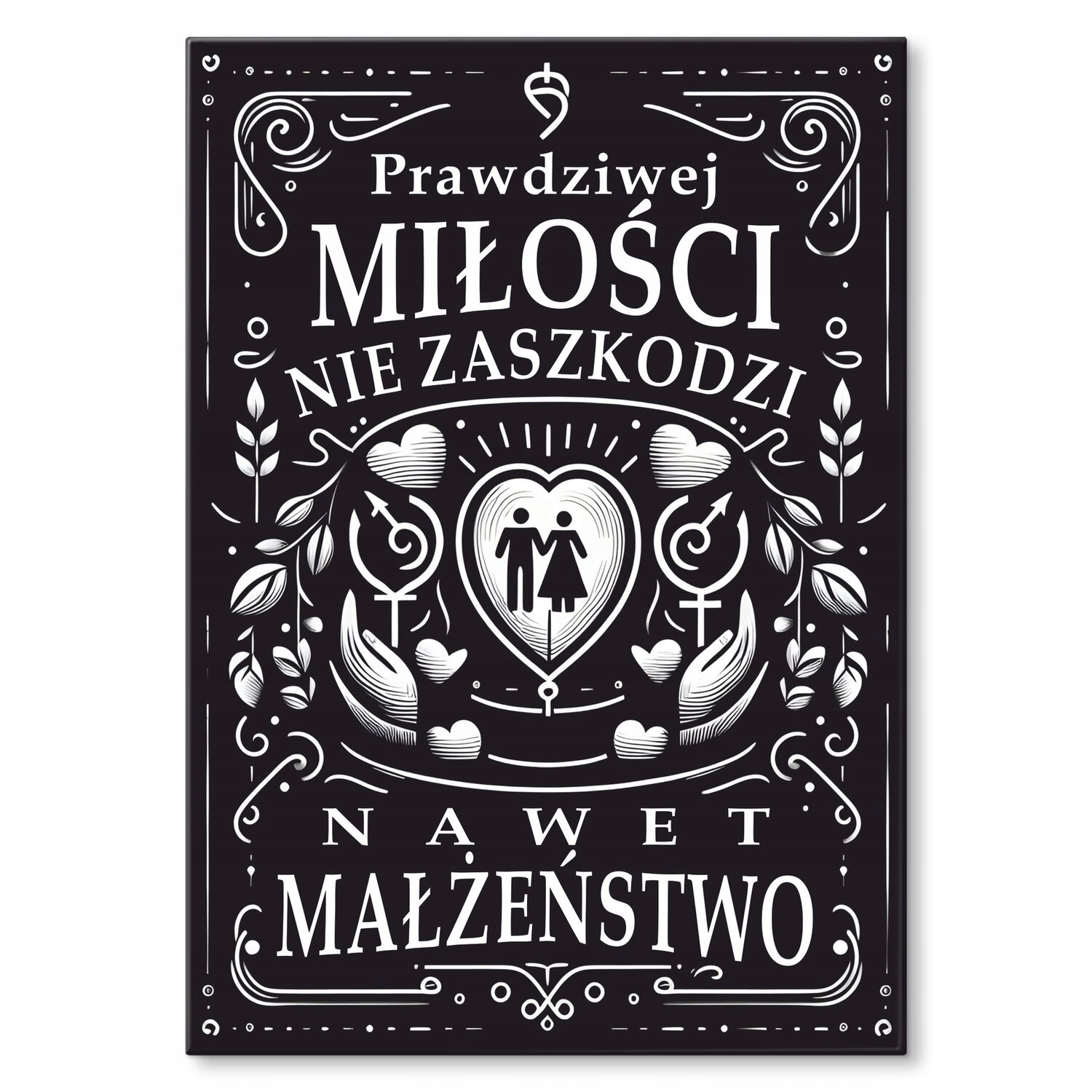 Kovový plakát Pravé lásky Šidítko Plech 42 x 59,4 cm Dárek