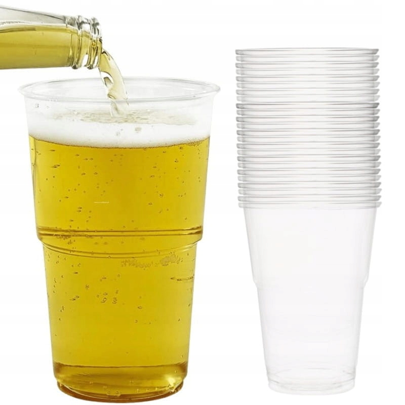 Kubek kubki plastikowe do piwa 500 ml 25 szt PP