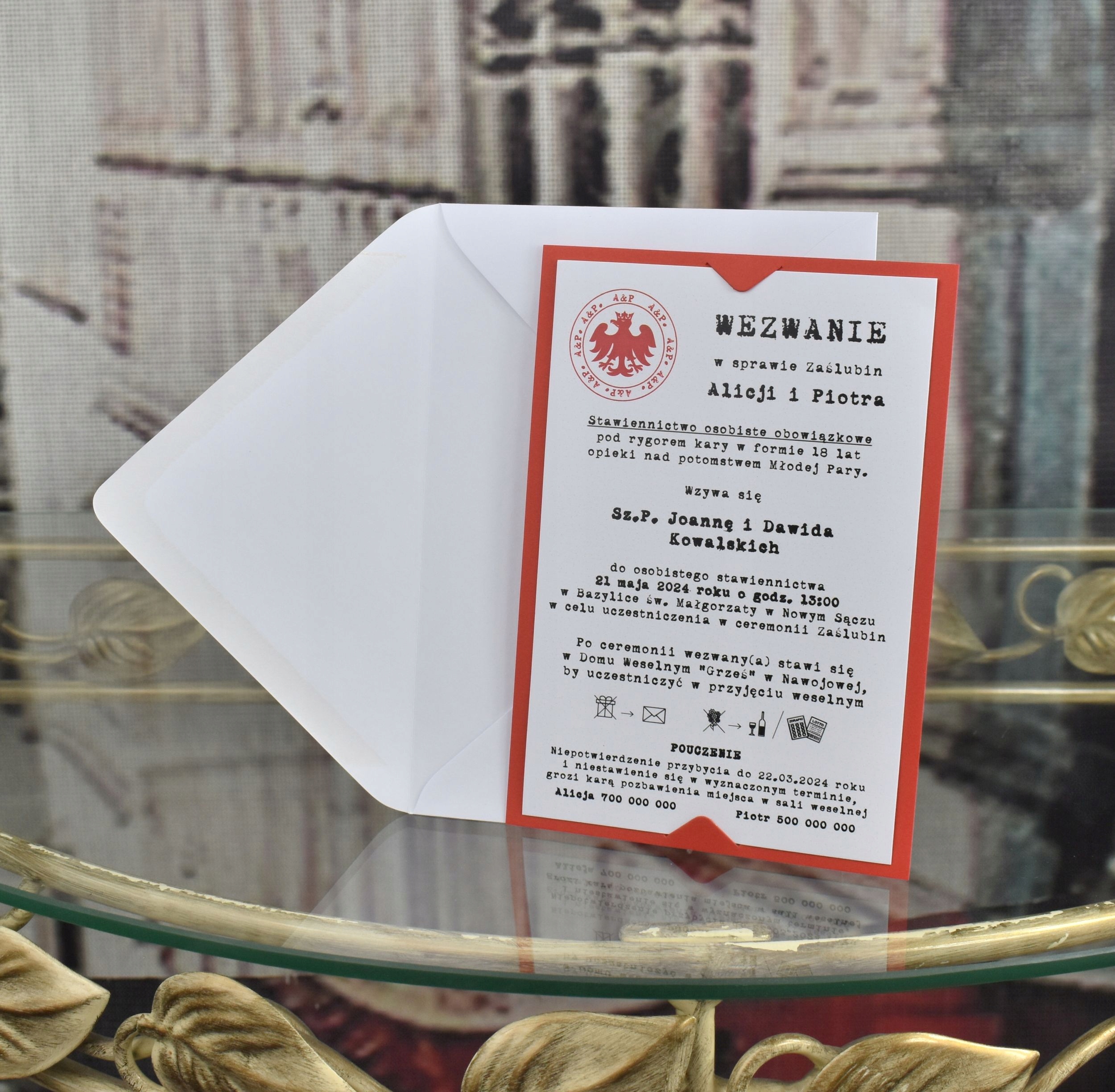 Zaproszenia Ślubne na Ślub z PERSONALIZACJĄ Kod producenta DG 1000