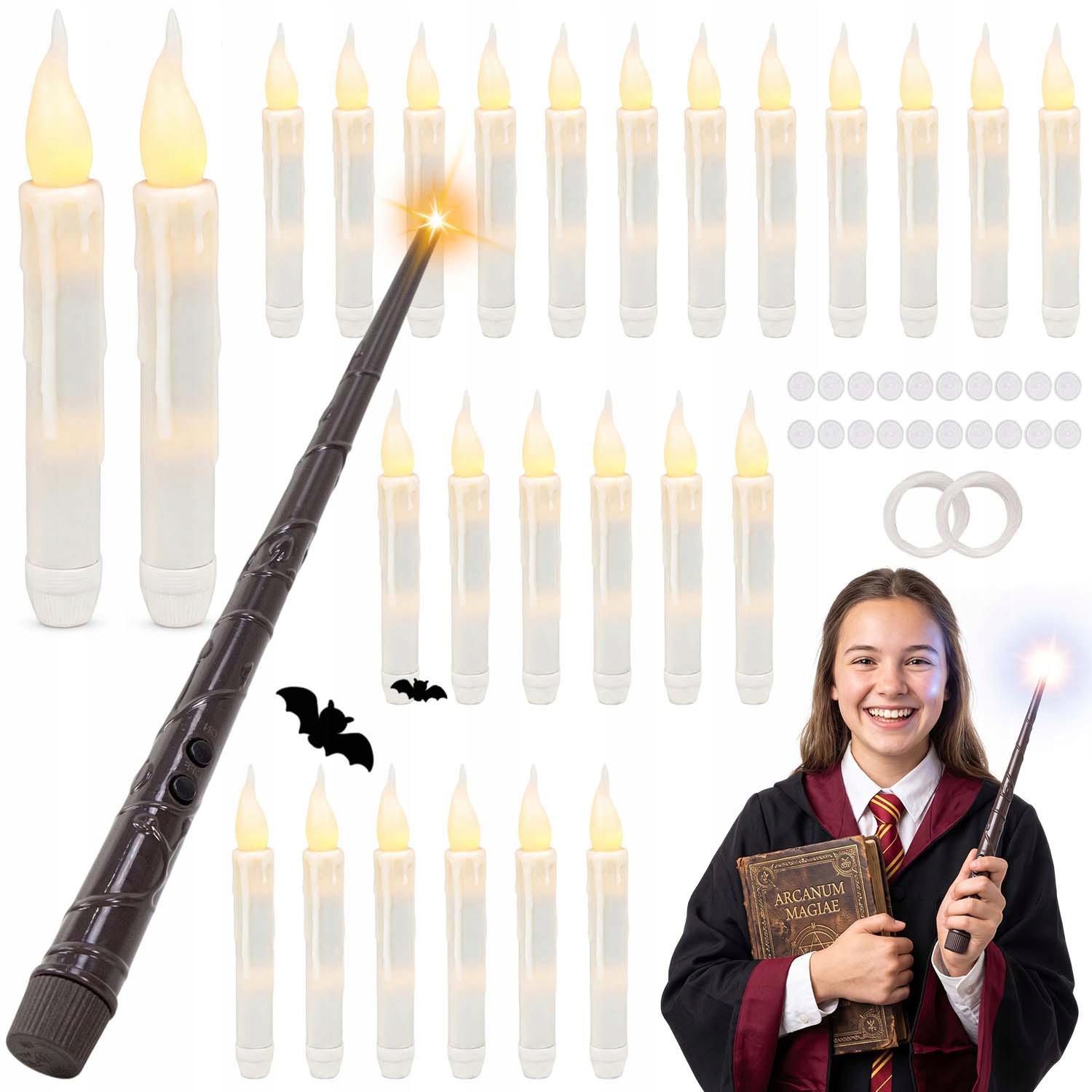 Dekorativní Svíčka Stroika Tea Light Hřbitovní Svíčka 24KS Dálkové Ovládání