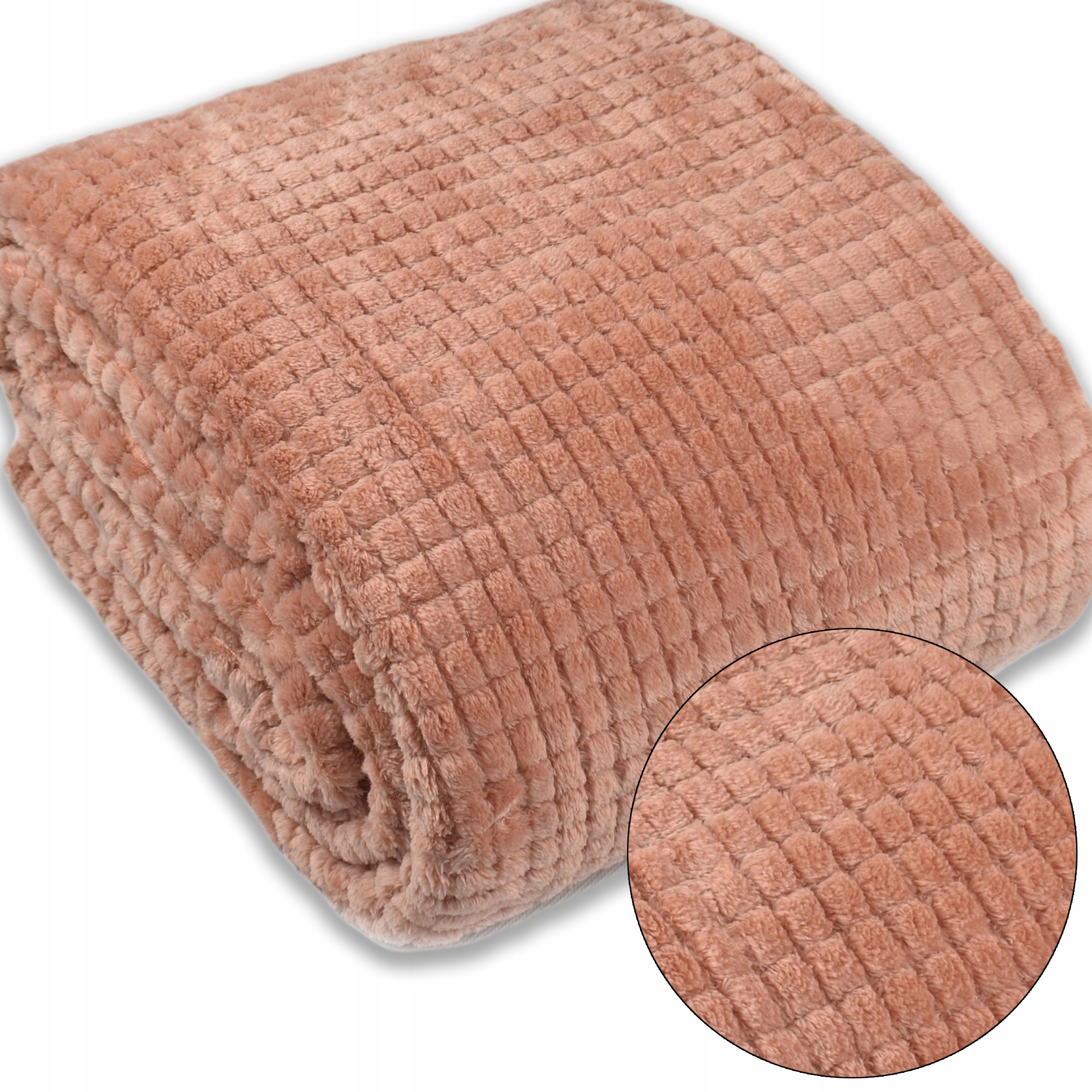 

Miękki Koc Narzuta pled mikrofibra 220x200 beżowy