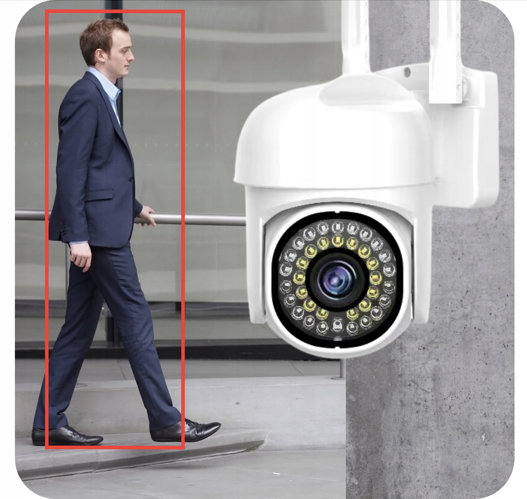 OBROTOWA BEZPRZEWODOWA KAMERA WiFi 5MPX QUADHD ZEWNĘTRZNA MONITORING SD Informacje o bezpieczeństwie CE