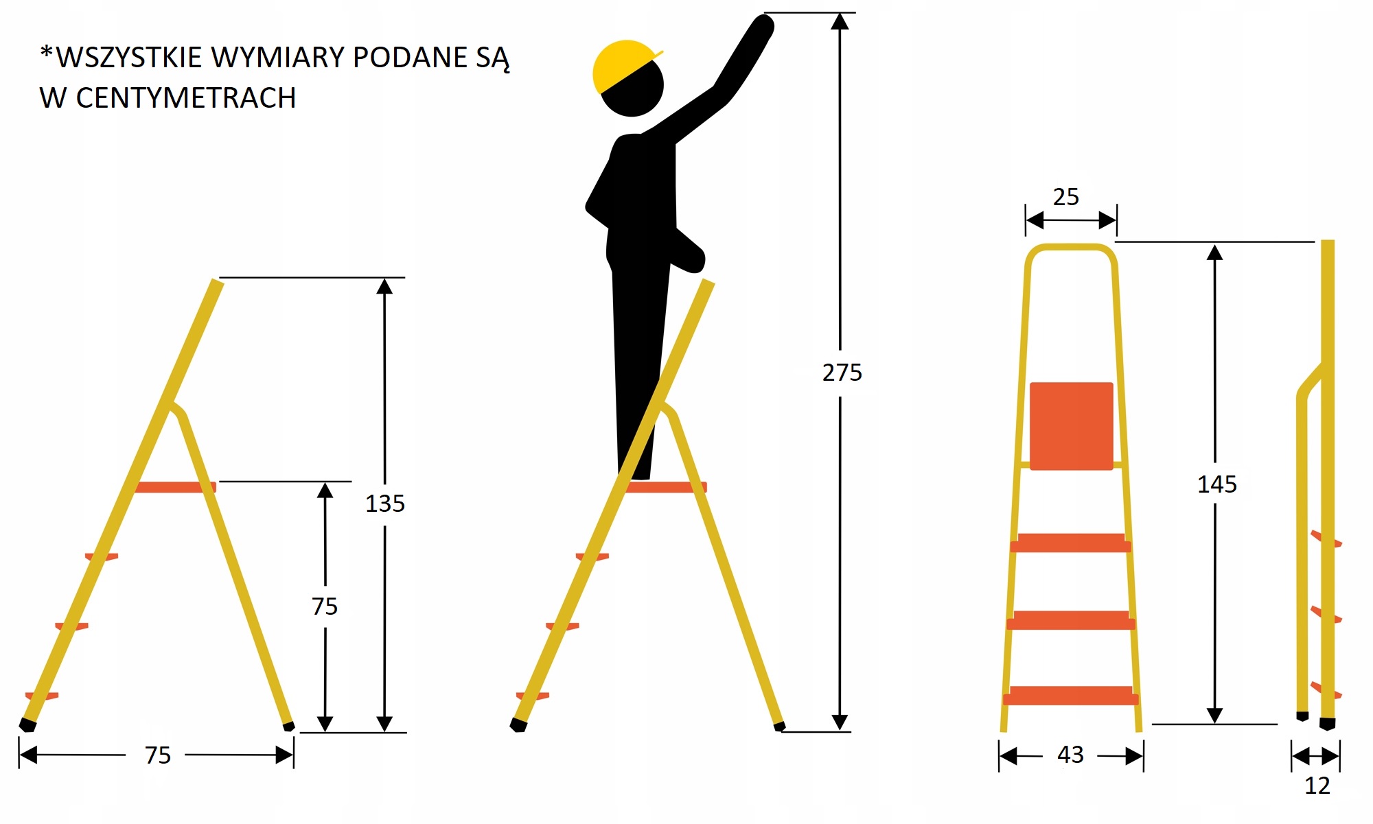 4 STOPNIOWA ALUMINIOWA DRABINA DOMOWA Marka inna