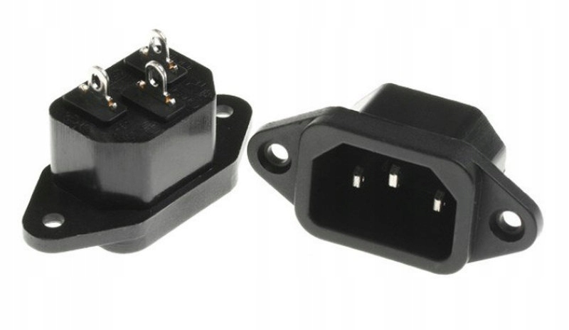 [2 szt.] GNIAZDO ZASILANIA IEC DO OBUDOWY