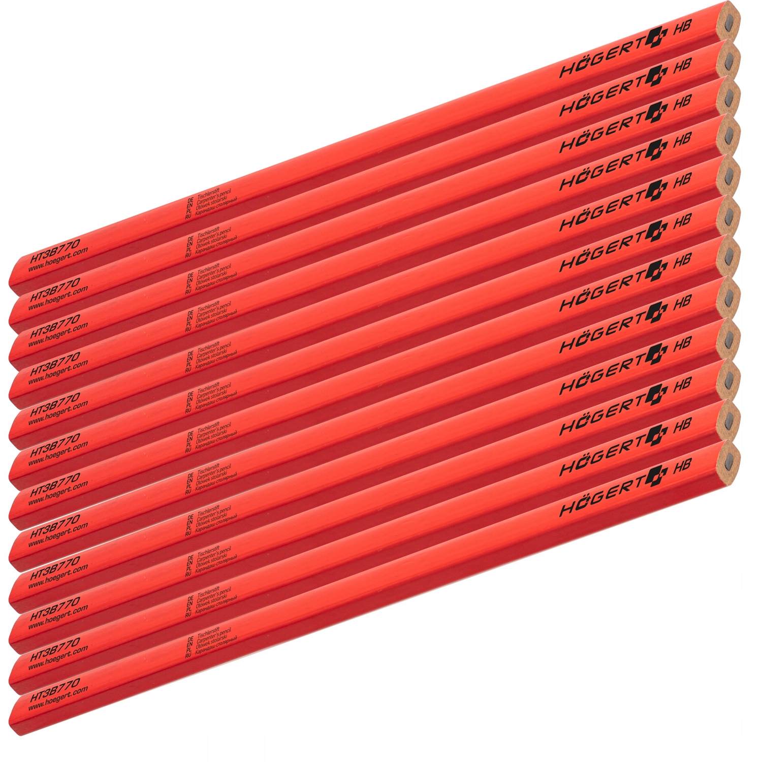 Ołówek stolarski do drewna 48szt. HOGERT HT3B770