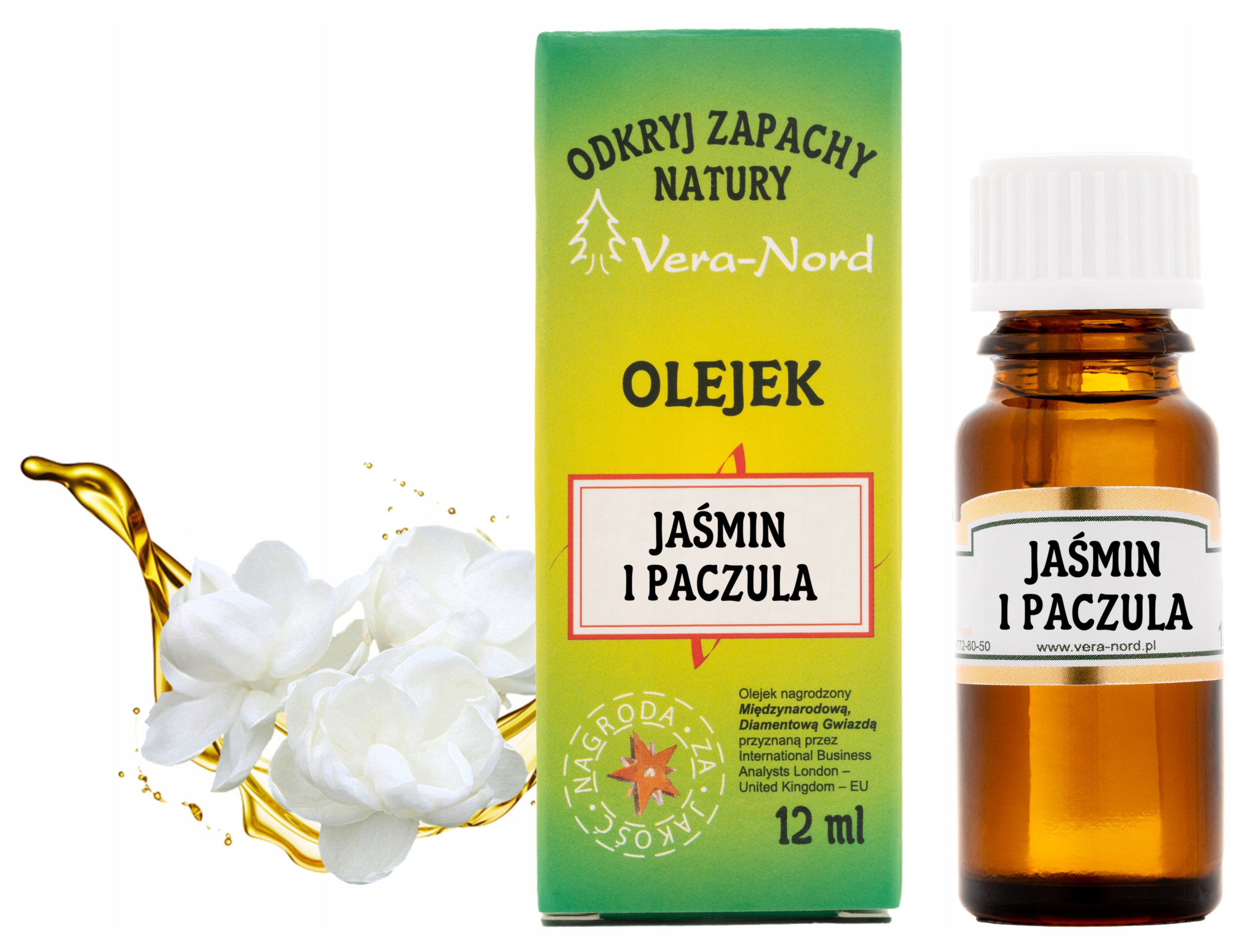 

Jaśmin I Paczula Olejek Zapachowy Vera Nord 12ml